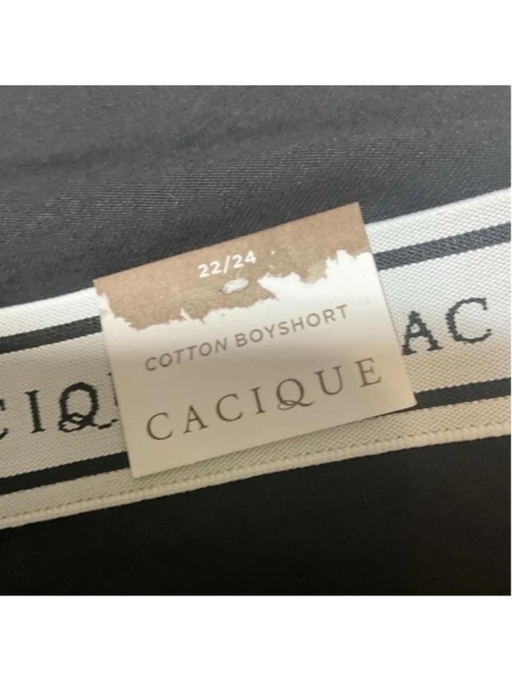 NWT Cacique Cotton Boyshorts Black/Red Lot‎ of 2 Panty Women 22/24 India Cotton